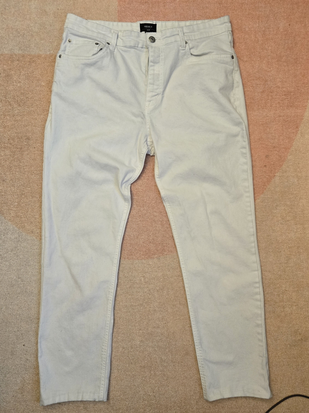 Forever 21 White Slim Jeans